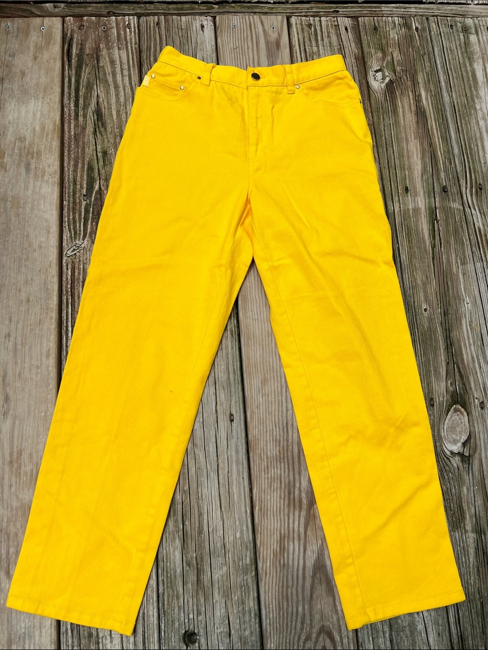 Ralph Lauren Bright Yellow Straight Leg Jeans Pants